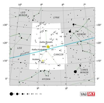 巨蟹座星图 巨蟹座星图