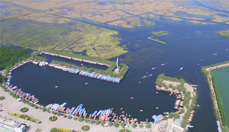 白洋淀畔的旅游码头
