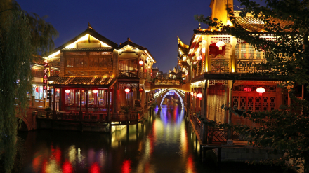 台儿庄夜景 台儿庄夜景