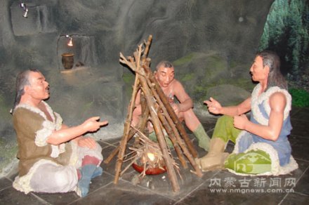 鲜卑族生活场景模拟雕塑 鲜卑族生活场景模拟雕塑