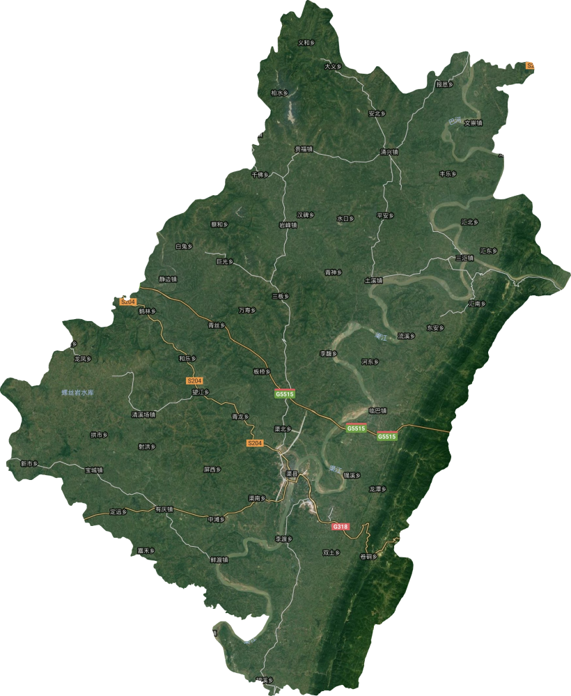 渠县卫星图高清版大图 渠县卫星图高清版大图