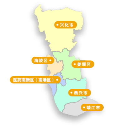 泰州市政区图（简图）