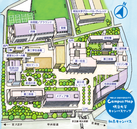 和泉校区手绘地图 和泉校区手绘地图