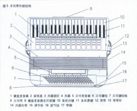 手风琴外部结构
手风琴外部结构