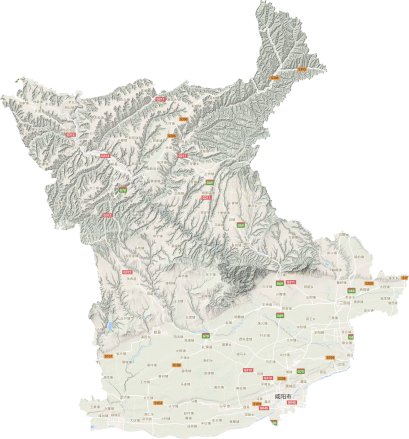 咸阳市地形图高