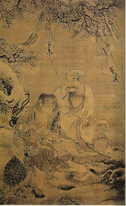 寒山拾得图
寒山拾得图