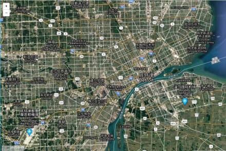 底特律卫星地图 底特律卫星地图