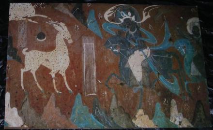 回鹘王及侍从壁画 回鹘王及侍从壁画