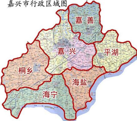 嘉兴市行政区域图 嘉兴市行政区域图