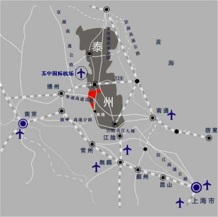 泰州交通运输简图 泰州交通运输简图