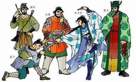 五义-卢芳、韩璋、徐庆、蒋平、白玉堂 五义-卢芳、韩璋、徐庆、蒋平、白玉堂