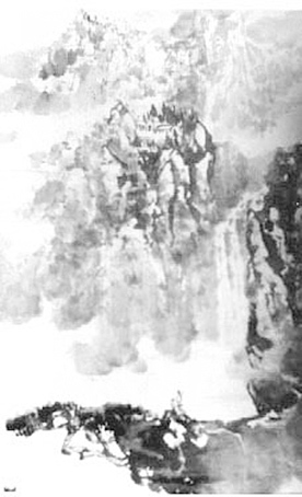 草书大家李志敏山水画作 草书大家李志敏山水画作