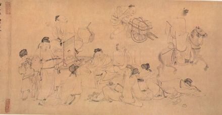 杜堇《饮中八仙图》
杜堇《饮中八仙图》