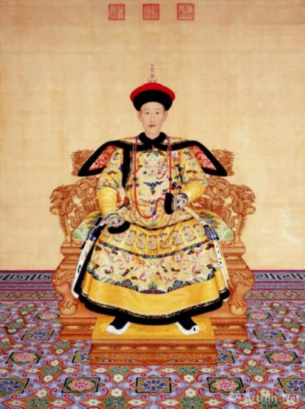 《乾隆朝服图》,郎世宁 《乾隆朝服图》,郎世宁