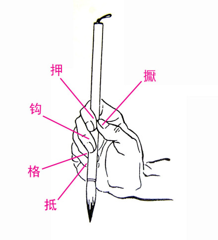 五字执笔法图解 五字执笔法图解