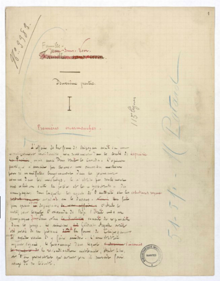 作者手稿(第二部第一页)
作者手稿(第二部第一页)