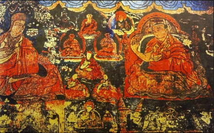 《八思巴谒见忽必烈》复制品(北京首都博物馆藏) 《八思巴谒见忽必烈》复制品(北京首都博物馆藏)