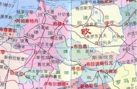 中欧地图 中欧地图