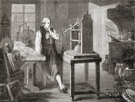 瓦特思考如何解决纽科门蒸汽机的问题
瓦特思考如何解决纽科门蒸汽机的问题