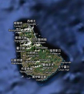 巴巴多斯地图 巴巴多斯地图