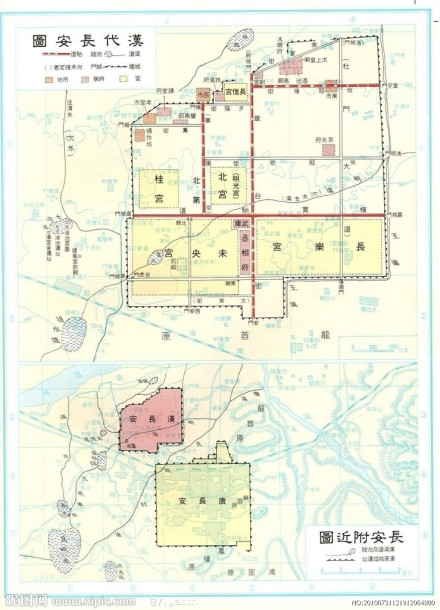 汉代长安图 汉代长安图