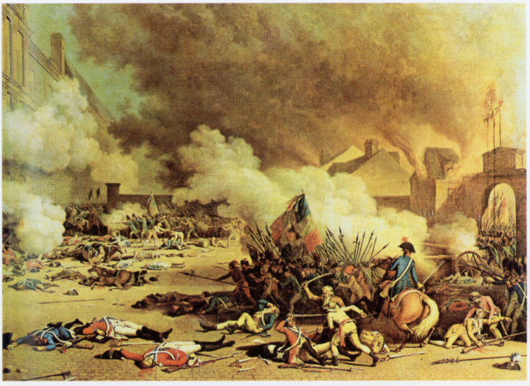 1792年8月10日，巴黎市民攻下王宫