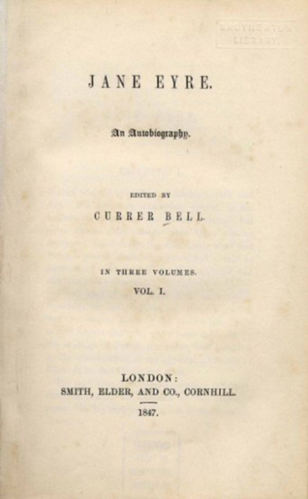 《简爱》的第一版封面 《简爱》的第一版封面