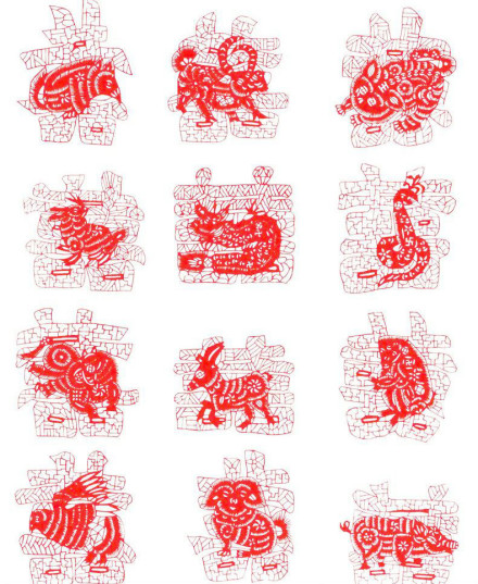 十二生肖双喜图 十二生肖双喜图