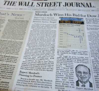 默多克版《华尔街日报》明推体育新闻
默多克版《华尔街日报》明推体育新闻