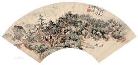 陈定山扇面画