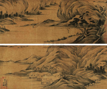 方大猷 《丁未画山》纸本镜片 方大猷 《丁未画山》纸本镜片