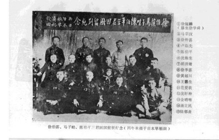 徐锡麟与陈伯平等合影 徐锡麟与陈伯平等合影