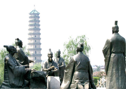 建安七子塑像 建安七子塑像