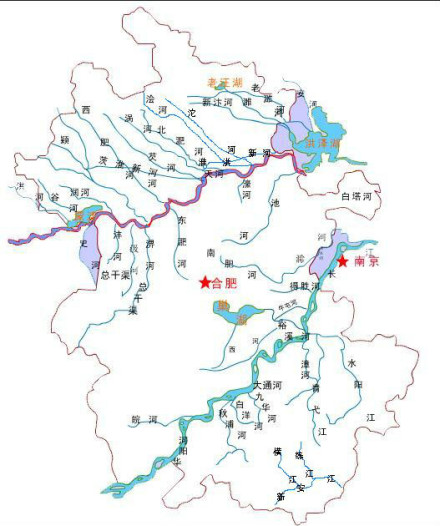 安徽河流分布 安徽河流分布