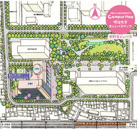 中野校区手绘地图 中野校区手绘地图