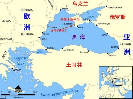 克里米亚位置图 克里米亚位置图