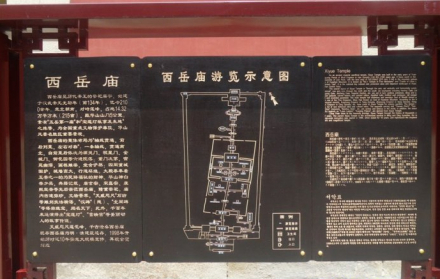 西岳庙游览示意图 西岳庙游览示意图