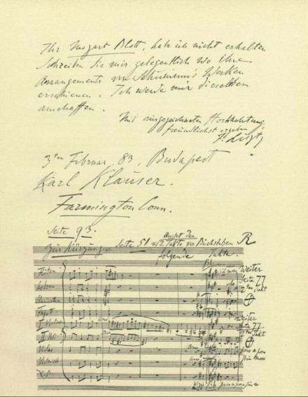 李斯特的手稿 李斯特的手稿