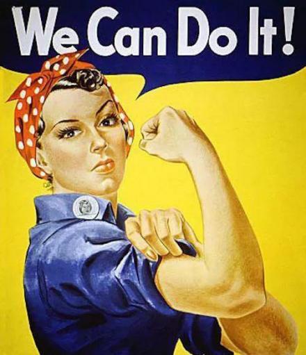 铆钉女工萝西,象征女权主义以及女性经济力量 铆钉女工萝西,象征女权主义以及女性经济力量