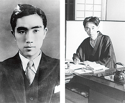 三岛由纪夫(左)和川端康成 三岛由纪夫(左)和川端康成