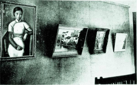 上海美术专科学校画廊展览一角 上海美术专科学校画廊展览一角