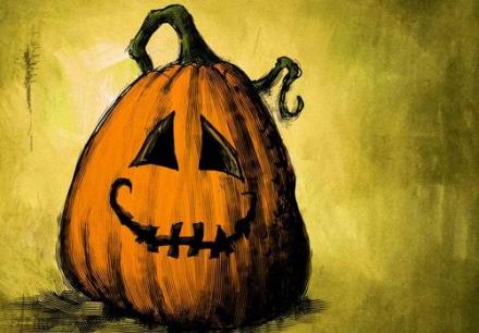 万圣节前夜奇装异服的孩子们 万圣节前夜奇装异服的孩子们