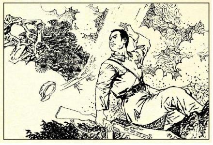 《东方》的主人公郭祥在连环画中的形象 《东方》的主人公郭祥在连环画中的形象