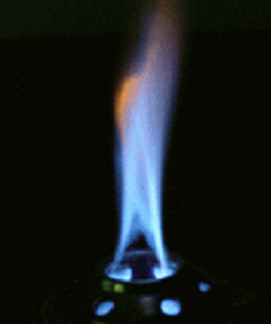 乙醇燃烧产生的火焰 乙醇燃烧产生的火焰