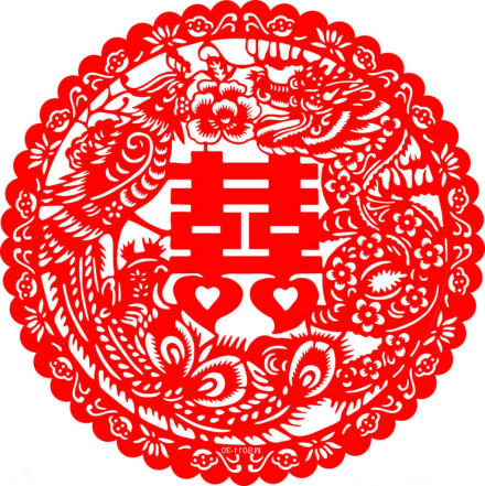 龙凤呈祥的婚庆剪纸 龙凤呈祥的婚庆剪纸