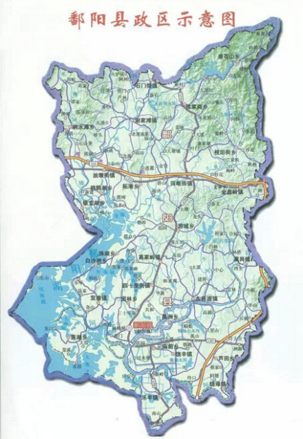 鄱阳县政区地貌示意图 鄱阳县政区地貌示意图