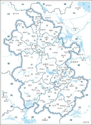 安徽地图(政区版) 安徽地图(政区版)