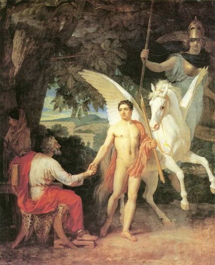 《柏勒洛丰出发去杀死喷火女怪客迈拉》
《柏勒洛丰出发去杀死喷火女怪客迈拉》