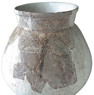 沅水凤凰白陶罐