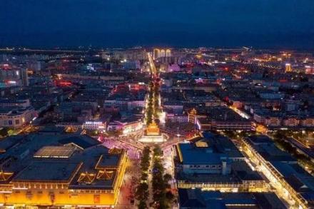 酒泉市夜景 酒泉市夜景